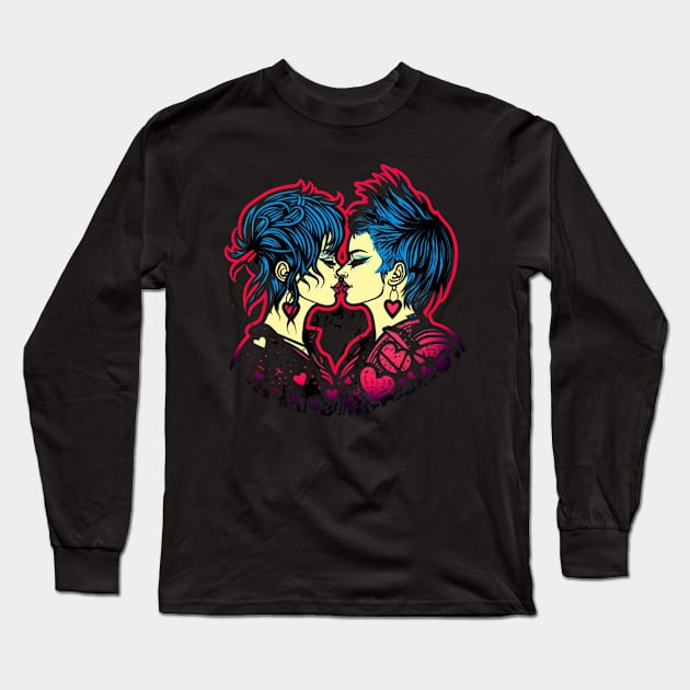 Lesbian love rocks Long Sleeve T-Shirt by ReAnnaMation